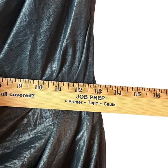 All Saints Japanese Cloth Rialto Silky Drape One Shoulder Sheath Dress Grey Sz 0 - Picture 9 of 10